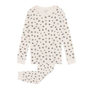 PETIT LEM‎ Pajama Set in Leopard Animal Print, Cream, 2